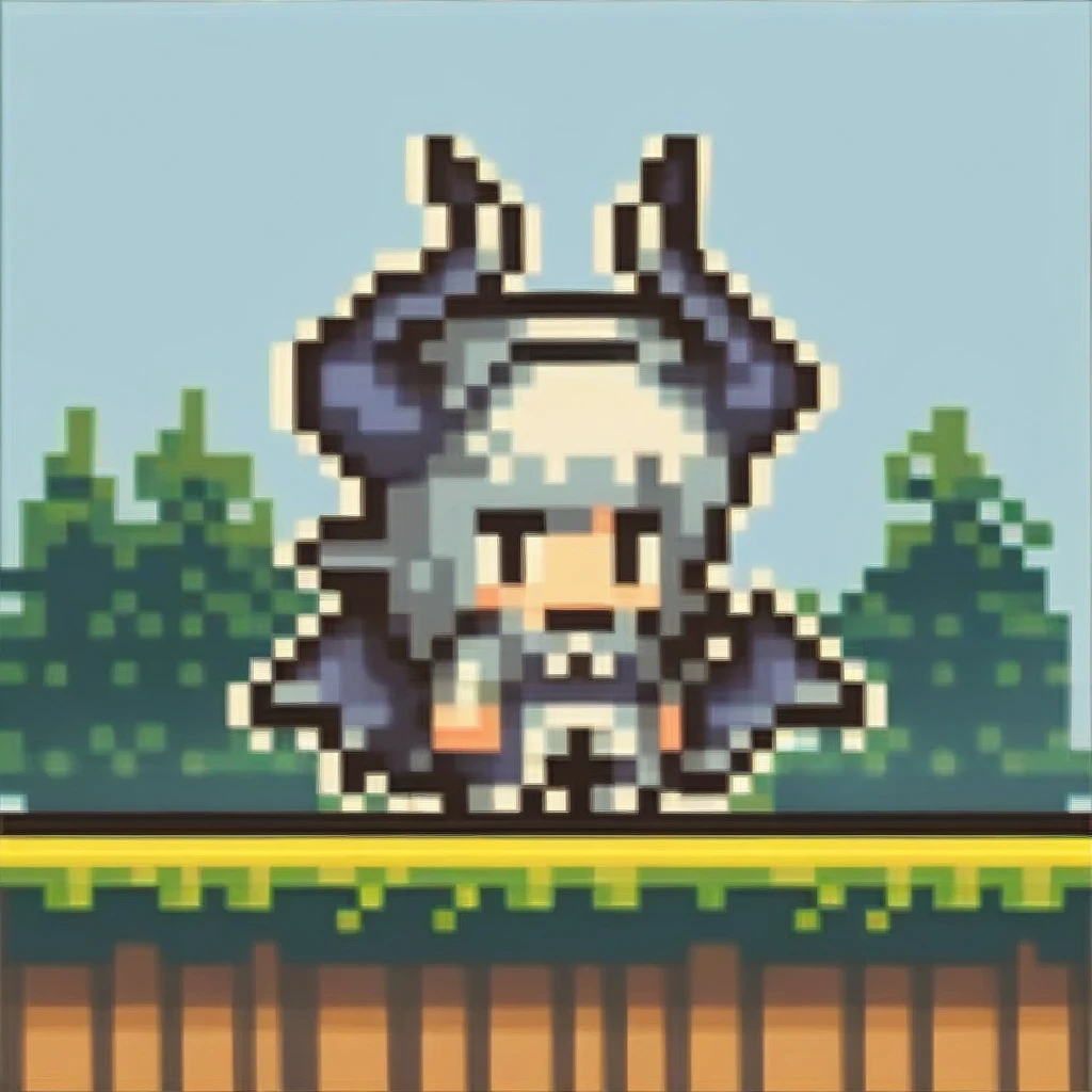 (hi res), ((masterpiece)), ((best quality)), (8k hd, hdr:1.1,score_9, score_8_up, score_7_up, score_6_up, score_5_up, score_4_up, rating_safe,solo,chibi, pixel art, full body,outdoors,forest,dexdoru,multiple wings,horns,tail