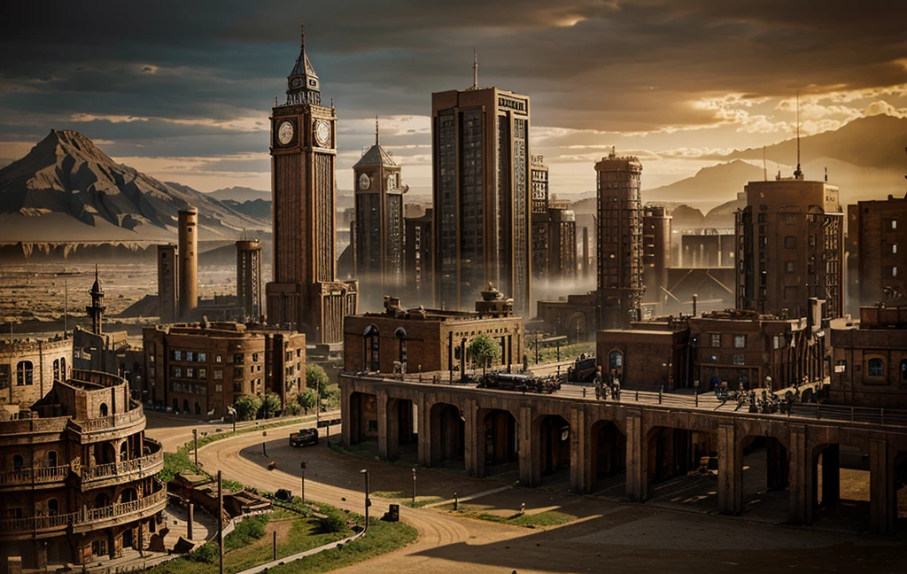 WAS-Steampunk Landscape Steampunk City