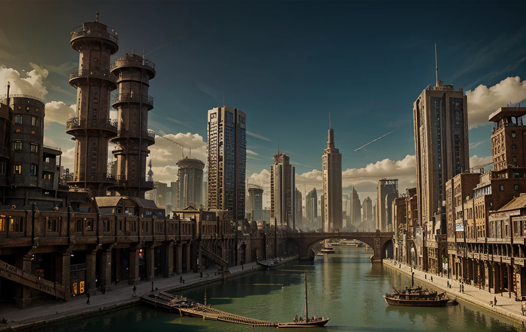 WAS-Steampunk Landscape Steampunk City