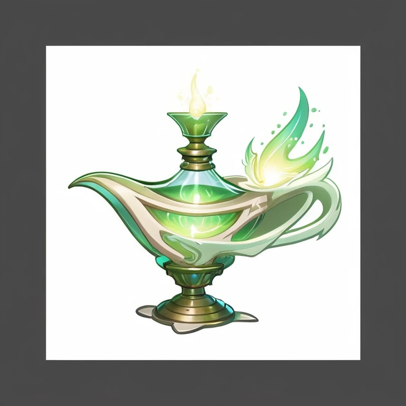 Cartoon image of a lamp, , Concept Art Magic Highlights, Fantasy concept art, potion of healing, alchemy concept, A bottle of health potion, Magic Glass Container Graphics, Magic Items, holy fire spell art, Glowing Concept Art, Fantasy game spell symbols, Magic Items, powder, Magical glowing skin, Official concept art