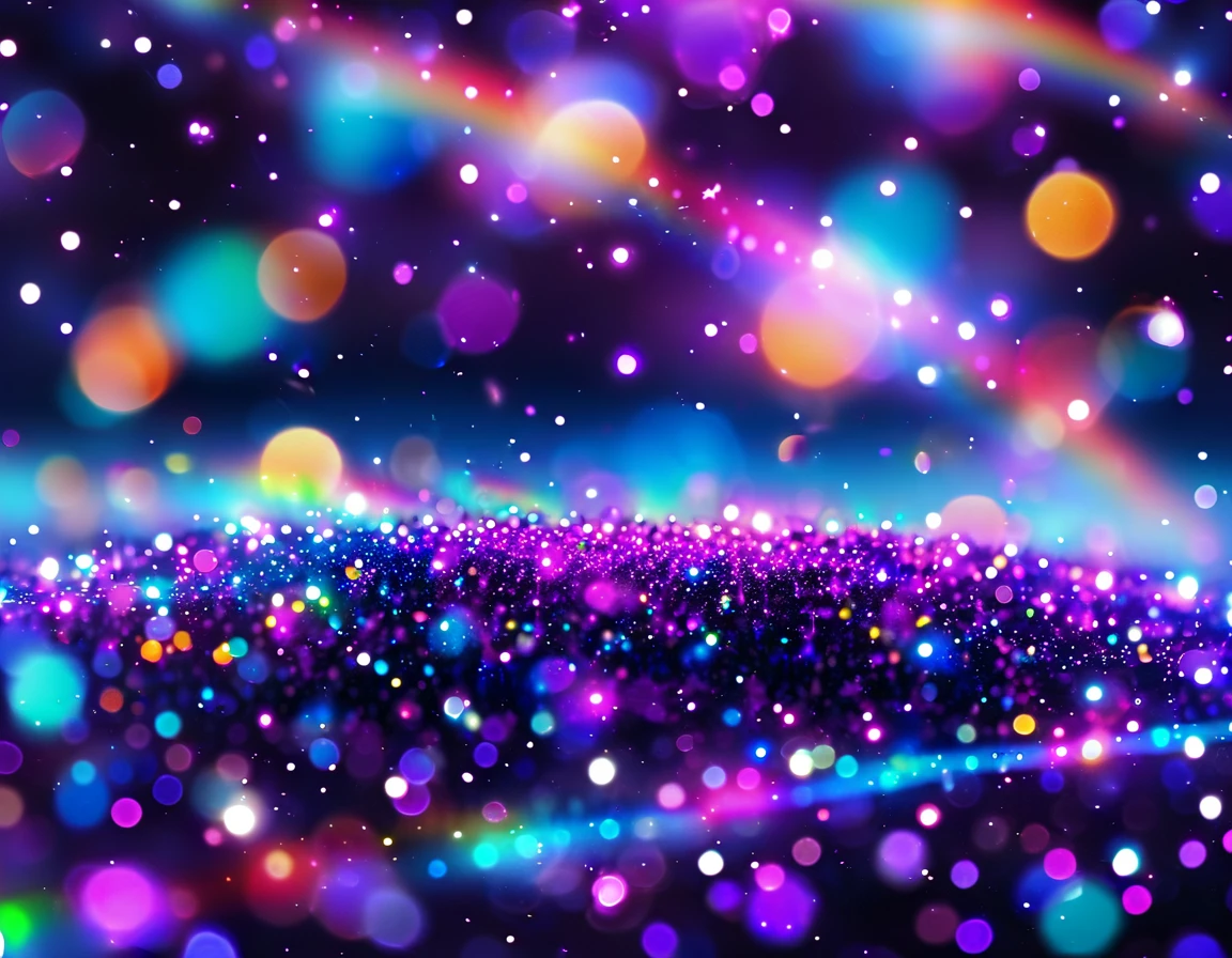 Close up of purple and blue background，There are a lot of lights, Bokeh backdrop, Bokeh Rainbow embellishment, Bokeh. Rainbow embellishment, Purple Flash, Bokeh color background, Shiny background, Glitter background, sparkling, Background is purple, Purple light, blue lights and Purple light, sparkling的, Bokeh background, background blur Bokeh!!