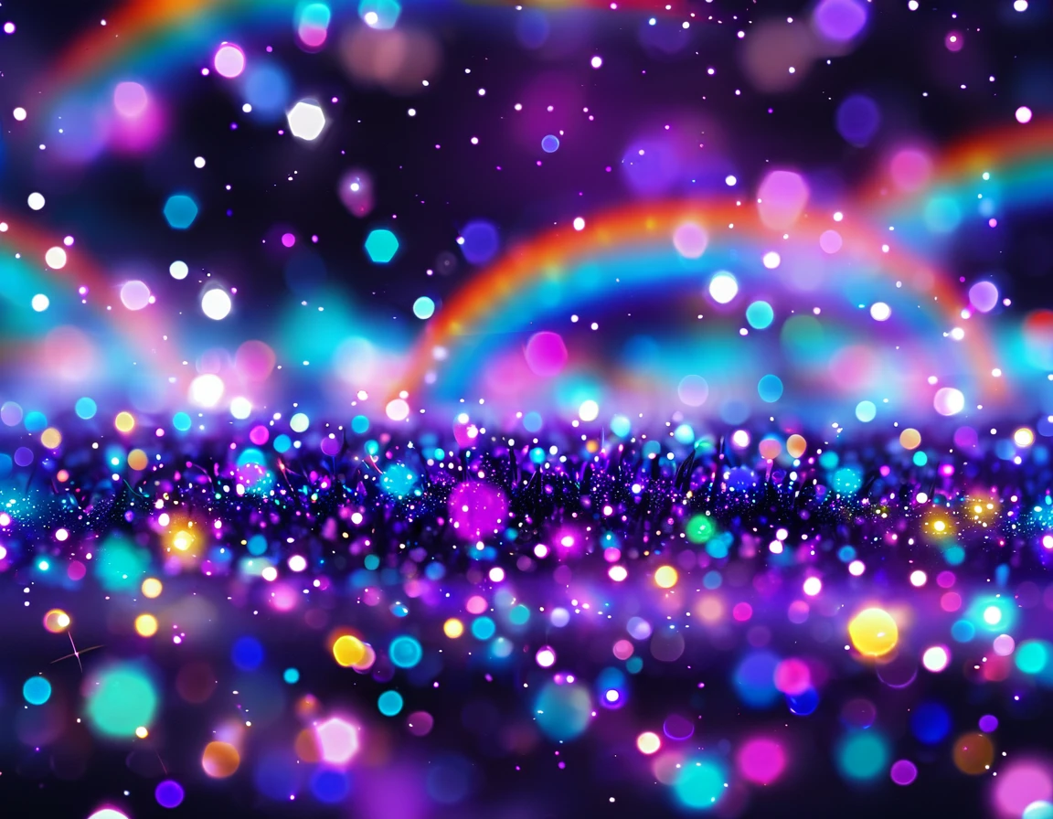 Close up of purple and blue background，There are a lot of lights, Bokeh backdrop, Bokeh Rainbow embellishment, Bokeh. Rainbow embellishment, Purple Flash, Bokeh color background, Shiny background, Glitter background, sparkling, Background is purple, Purple light, blue lights and Purple light, sparkling的, Bokeh background, background blur Bokeh!!