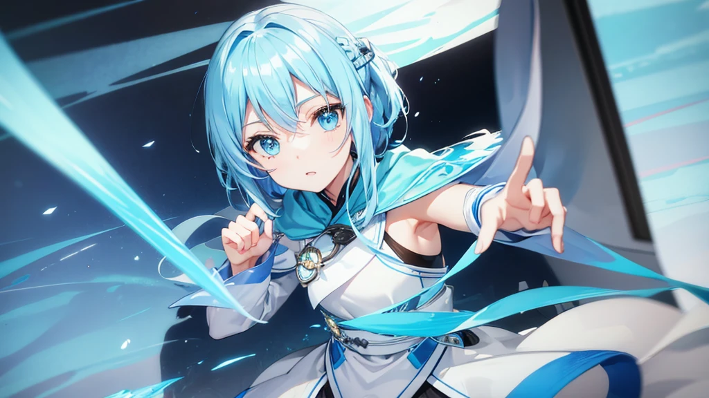 Master of Ice。Light blue hair