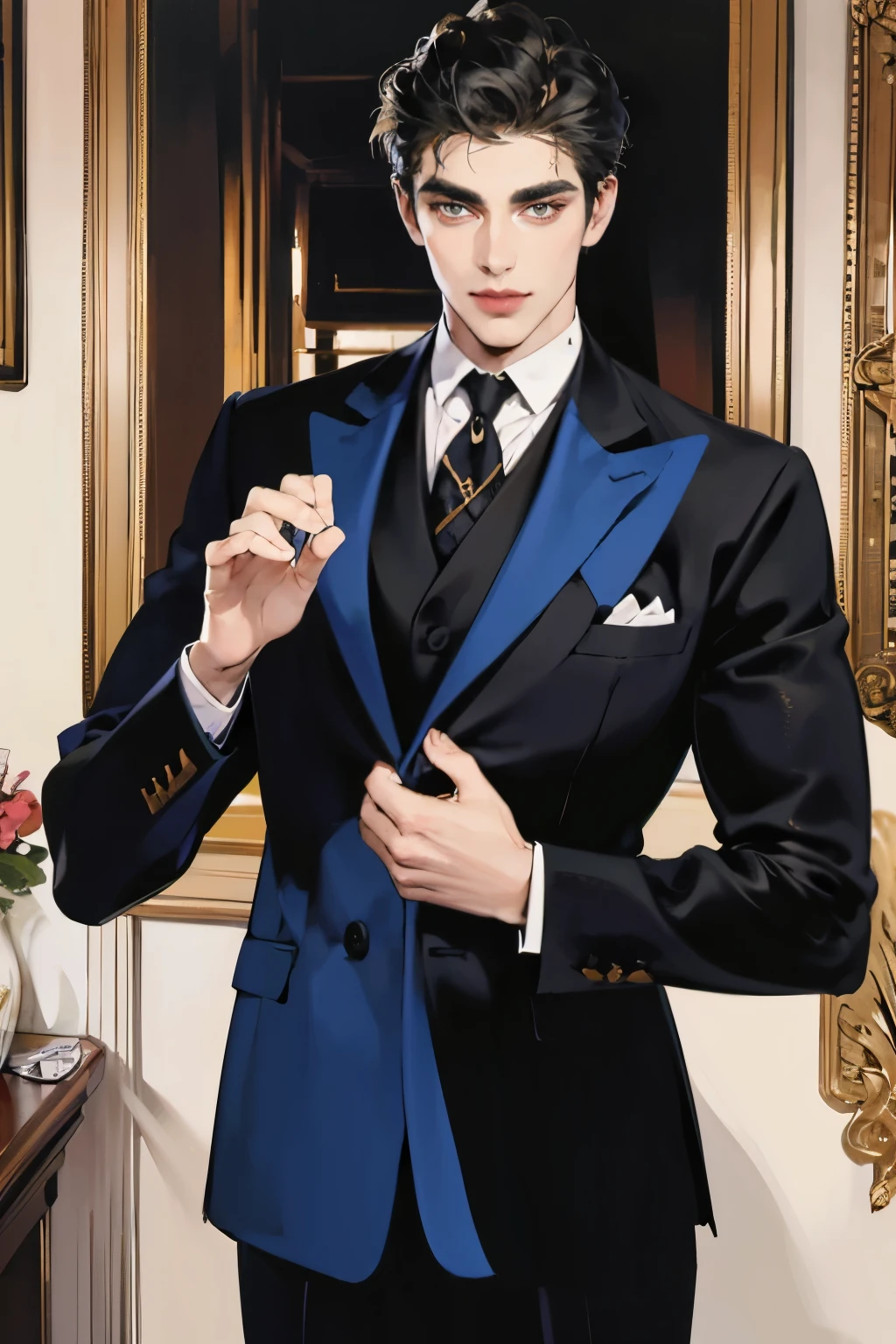 (highres:1.2),handsome man in elegant suit,stylish guy in professional attire,confident man in formal office clothes,chic and sophisticated man in business suit,charming gentleman with impeccable style,fashionable male model in tailored suit,attractive male executive with a commanding presence,smartly dressed man with irresistible charm,exquisitely dressed man in a designer suit,dapper man looking sharp in formal attire, sophisticated businessman exuding confidence,successful entrepreneur in stylish office wear,well-groomed man radiating elegance and power,classy man with a captivating aura of authority,modern gentleman commanding attention in a suit,professional man exuding charisma and charm,gorgeous guy in a tailored suit,oozing confidence and style,confident and polished man in a formal ensemble,suave and debonair man with an air of sophistication,distinguished man showing impeccable taste and class,impossibly handsome man with a killer smile,(portrait:1.2),(realistic:1.37),(bokeh,vivid colors,studio lighting),(sharp focus),(medium:1.1)
