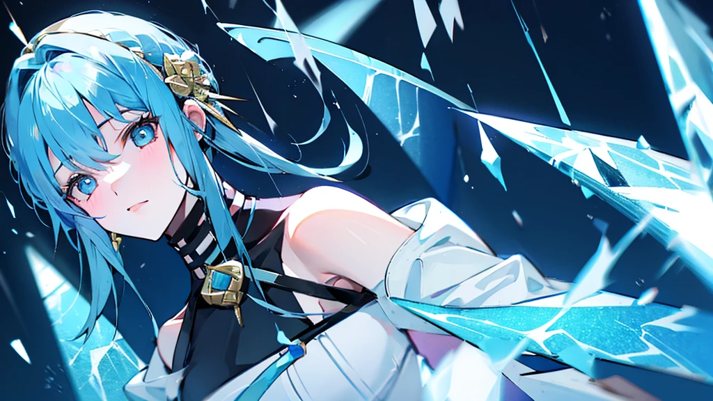 Master of Ice。Light blue hair