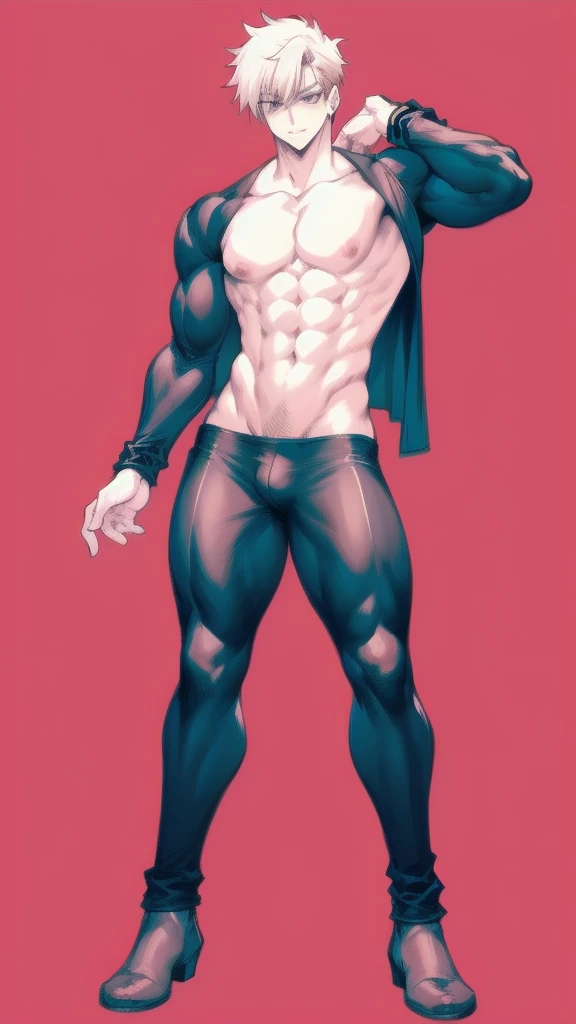 full body in image, naked body, masculine pose, simple hair, full naked man, male naked body, slender body, short hair, full body, hot body, sexy male body, dinamic pose, six patch. detalied pose, body, simple background, expressive face, focus on face, line art, sketch
