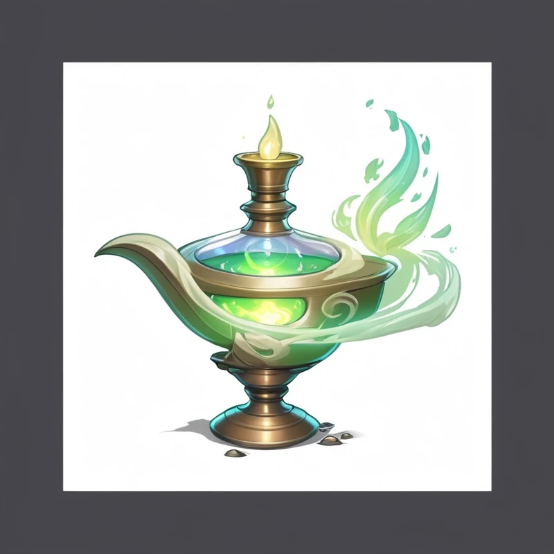 Cartoon image of a lamp, , Concept Art Magic Highlights, Fantasy concept art, potion of healing, alchemy concept, A bottle of health potion, Magic Glass Container Graphics, Magic Items, holy fire spell art, Glowing Concept Art, Fantasy game spell symbols, Magic Items, powder, Magical glowing skin, Official concept art