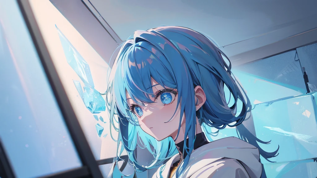 Master of Ice。Light blue hair