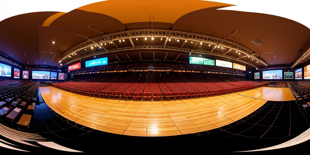Equirectangular 360-degree panorama view photo with left and right ends seamlessly connected. First Person View、extraordinary stage