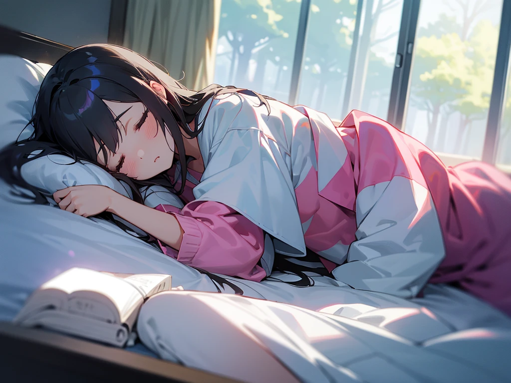 Pleasant rhythm、Balances the autonomic nervous system。Anime taste、A girl is sleeping、、afternoon nap、darknesoonlight