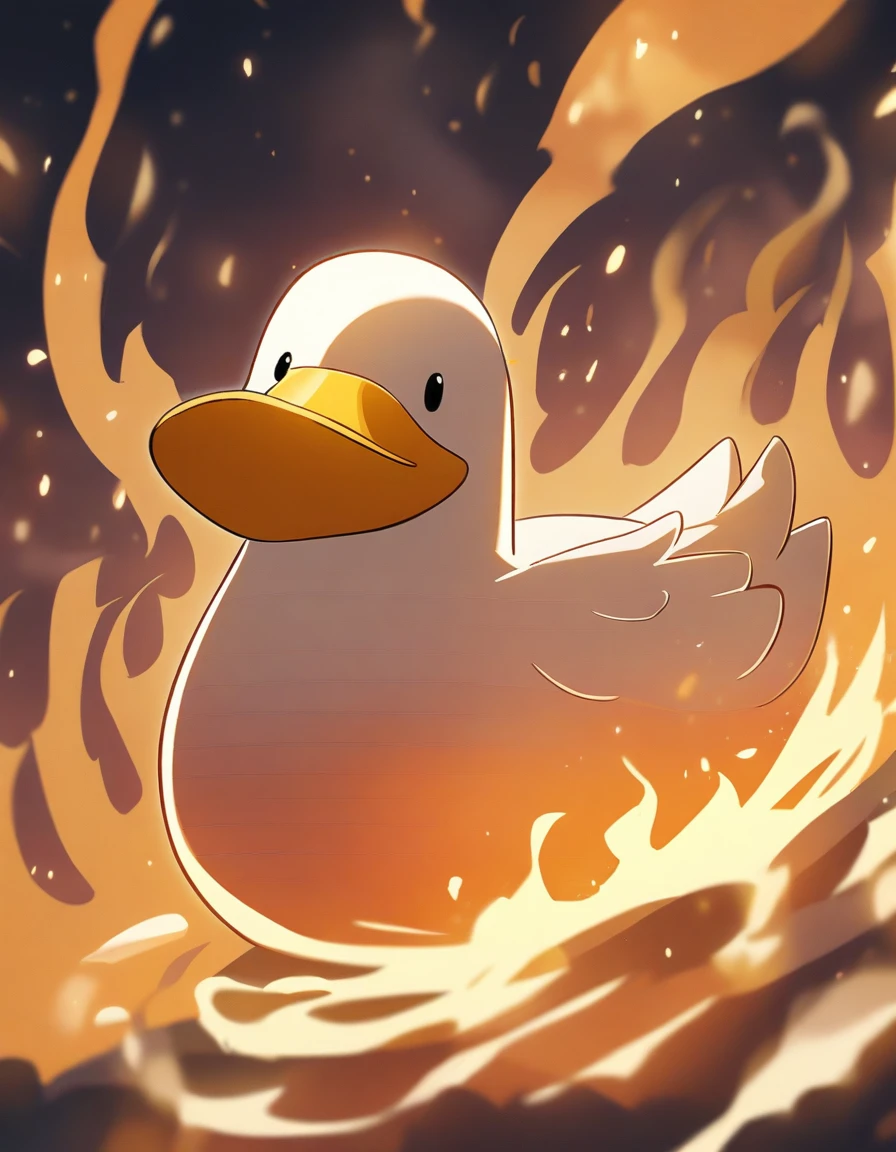 cool duck in the fire