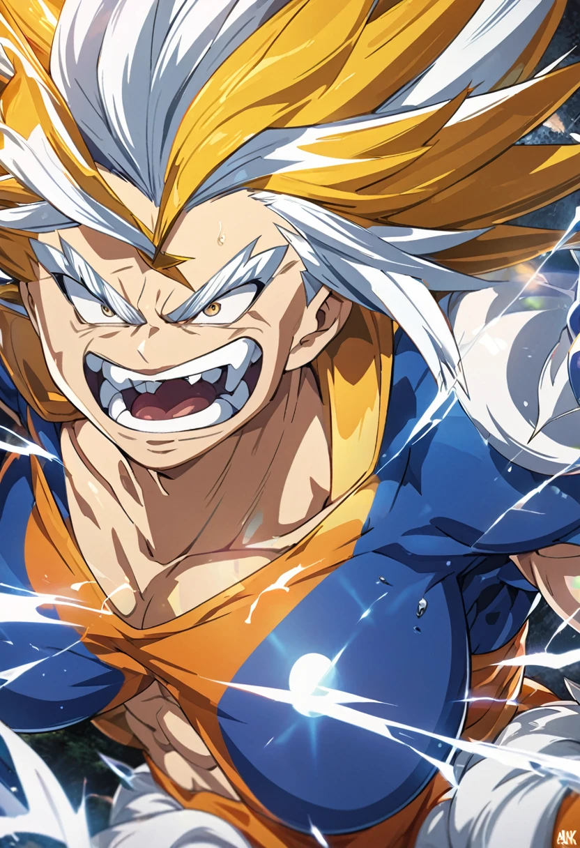 a close up of a person with a very large body and a very big body, ultra instinct, an epic anime of a energy man, 4 k manga wallpaper, super saiyan blue, anime wallaper, 4k anime wallpaper, anime wallpaper 4k, anime wallpaper 4 k, character dragonball, highly detailed portrait of goku, human goku, super saiyan goku