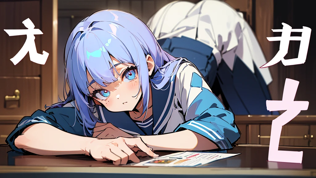 (Highest quality,Tabletop:1.2),(Anime Style,Comic Core:1.1),One Girl,Cute Style,Adorable,Highly detailed eyes,Highly detailed face,Very fine hair,About Hipdar,8k,solve,high school girl,Sailor suit,