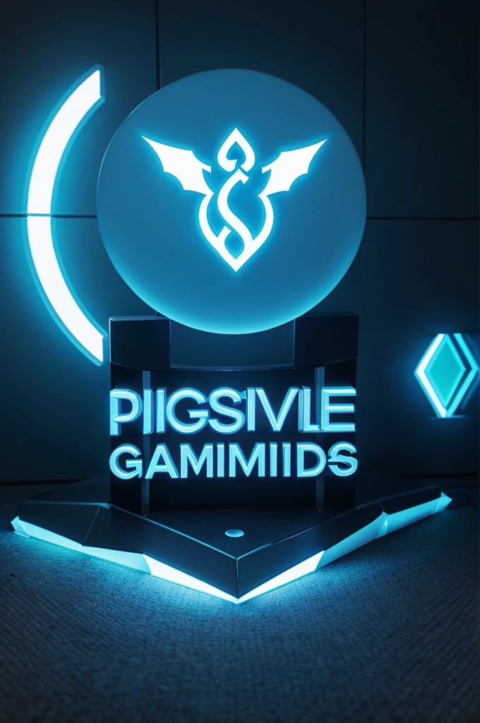 Design a vibrant 3d gaming logo with a MOBILE LEGENDS game character on the back with a glowing light, in the middle it says "BATARA PAGE Gaming", background logo putih