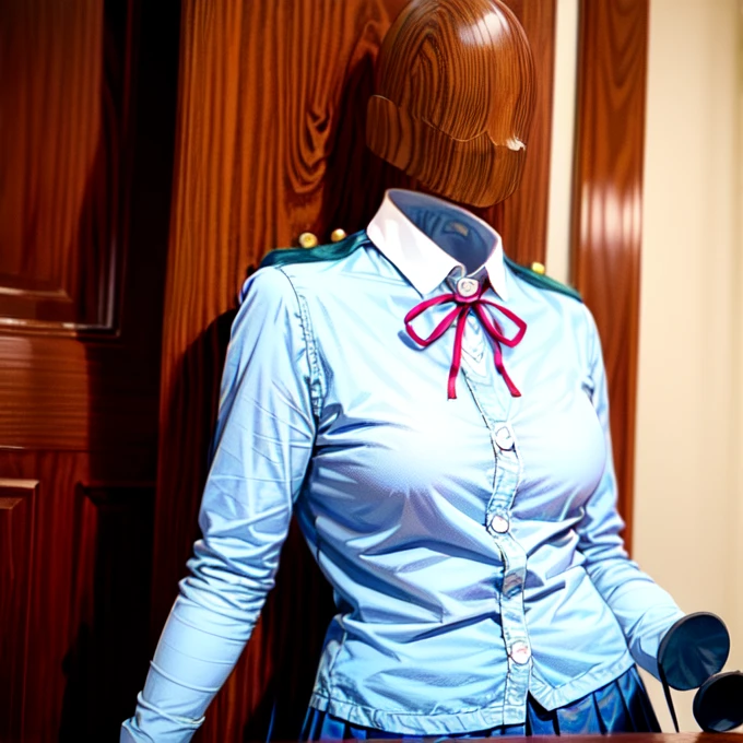 Seifuku (invisible, no humans, Headless, Faceless:1.5), cute big breasts, Ridiculous, High resolution, Super detailed, clothing details