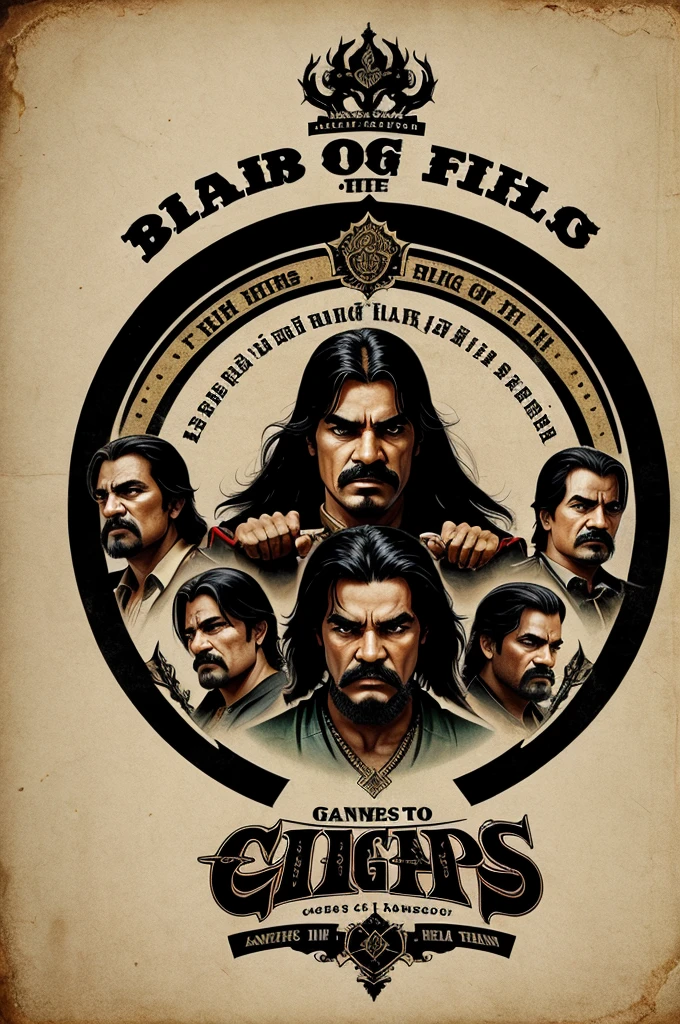 Create a logo for gangs of bihar mus include "gangs of bihar" text in it