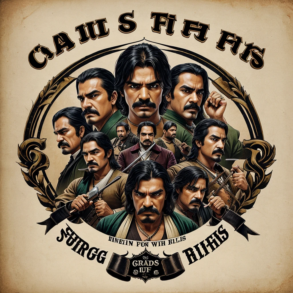 Create a logo for gangs of bihar mus include "gangs of bihar" text in it
