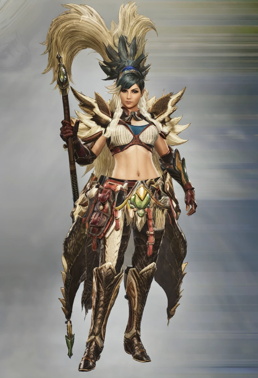 Rajan(divine wrath armor), female clothing, huntress, monster hunter rise