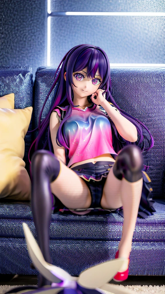 anime girl with purple hair and two other girls sitting on a couch, hololive, visual novels CG, Edgeie anime style, Kawaii realistic portrait, visual novel key visual, ; visual novel, eechi, Smooth anime CG art, DDLC, Edgee style, visual novel, Splash art anime , Anime moe art style, anime! 4K