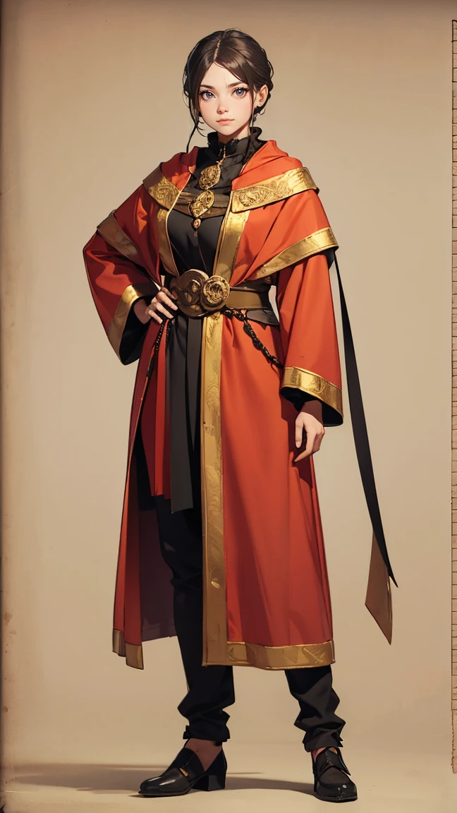 Character costume design in the Romanesque era Who is standing to show the whole body?