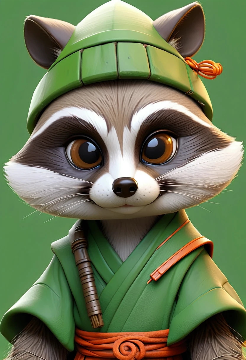 masterpiece, best quality, an robot anthropomorphic raccoon wearing a Buddhist monk robes, with a robot face, complete green background, drawn by pencil, digital art, art by Hiromu Arakawa, Osamu Tezuka, 8 k, beautiful drawing, highly detailed, concept art, sharp focus, ultra realistic illustration, anime++