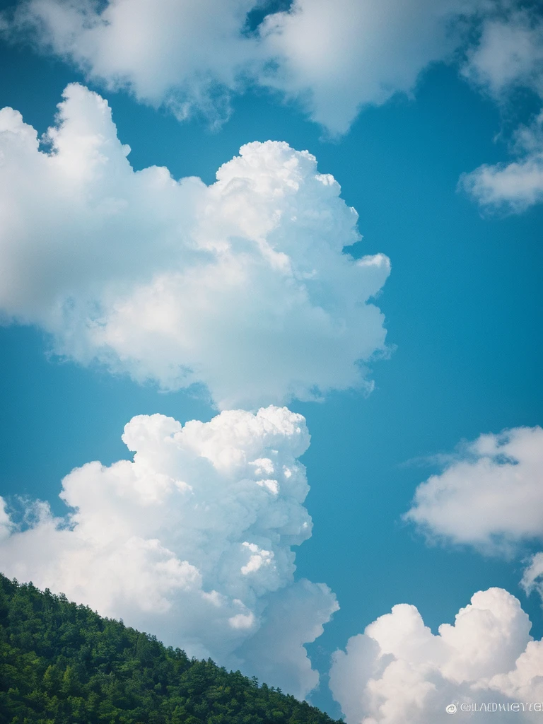 Fuji Mountain, Light clouds, (Best Composition), (masterpiece),Looking up