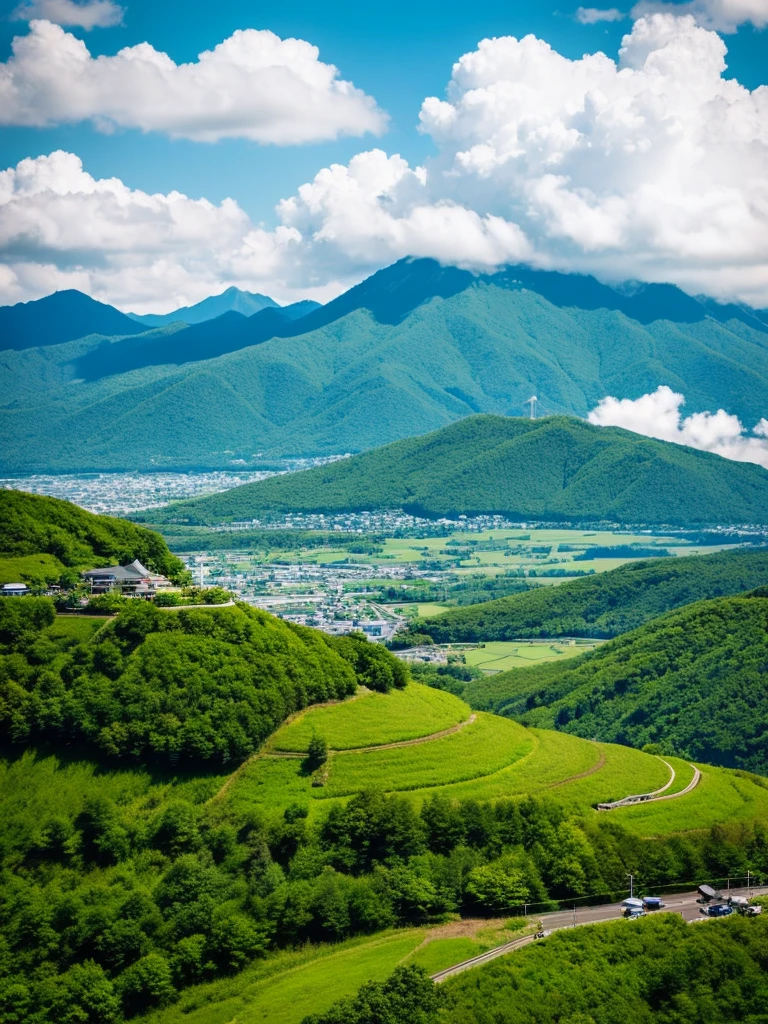 Fuji Mountain, Little clouds, (Best Composition), (masterpiece),