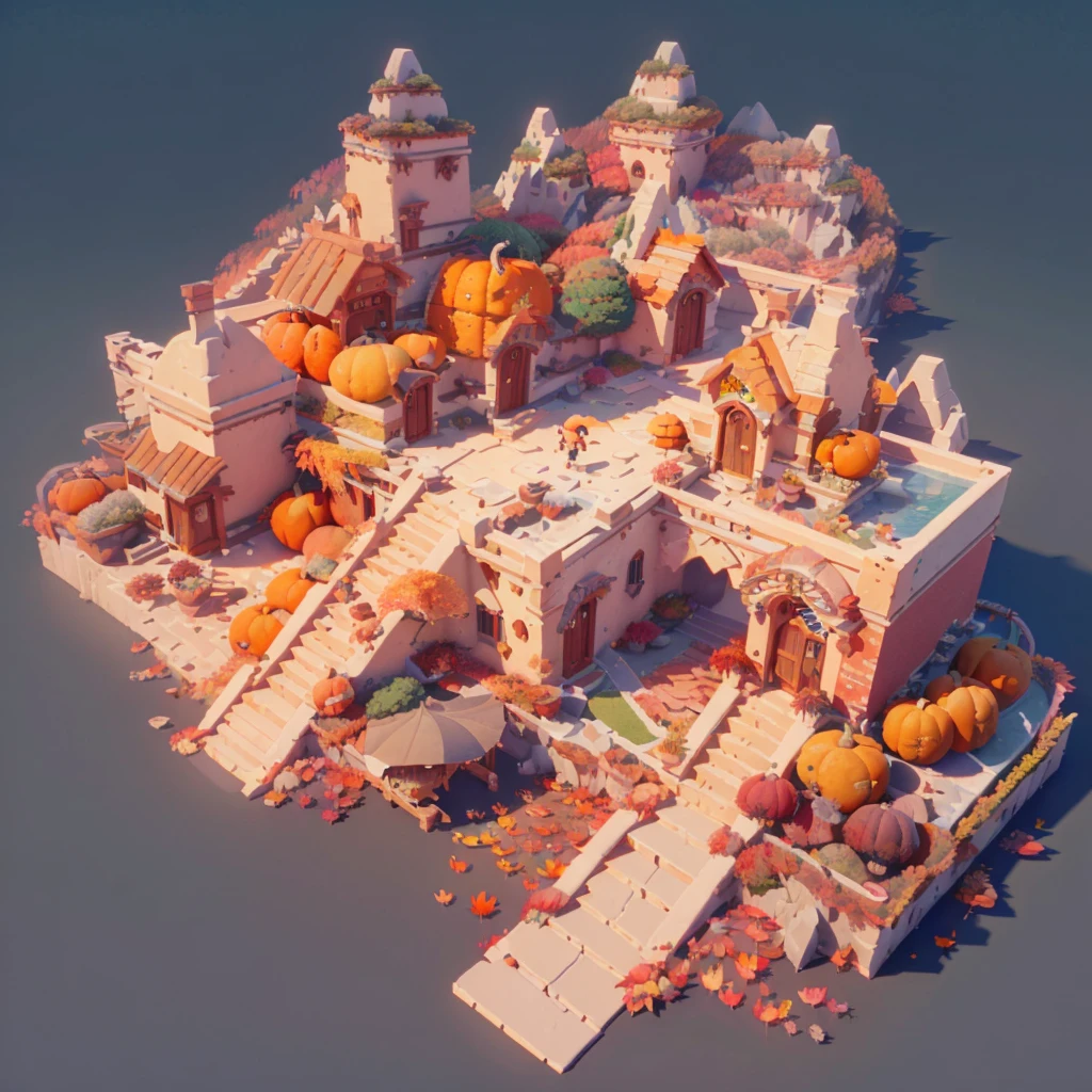 (Isometric Art:1.5),The art of math,Dreamlike scenery,(Mountains、Fall:1.6),Around the mountain road,Ancient bridge,pavilion,river,Small boat,small village,(high quality,Masterpiece,Octane Rendering,Ray Tracing,Extremely detailed,3d,8k:1.5),toon