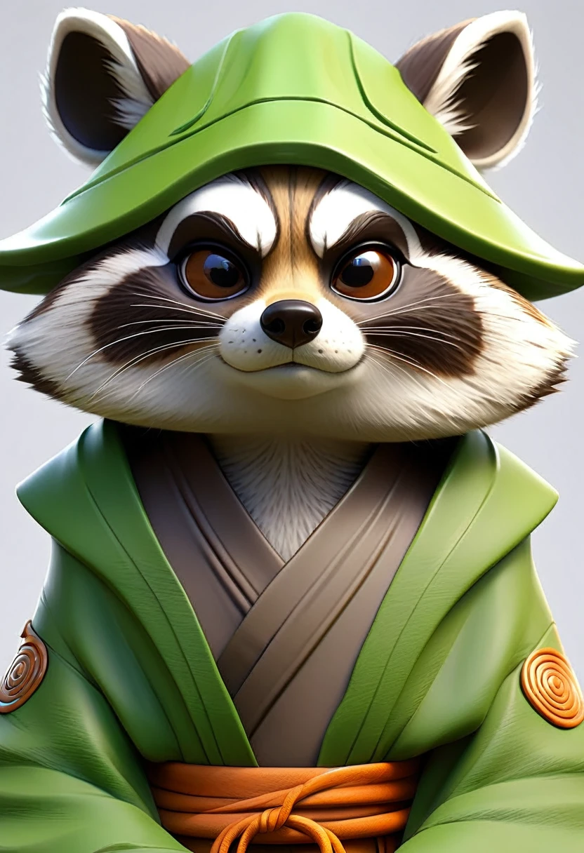 masterpiece, best quality, an robotic ai face anthropomorphic raccoon wearing a Buddhist monk robes, ai face, complete green background, drawn by pencil, digital art, art by Hiromu Arakawa, Osamu Tezuka, 8 k, beautiful drawing, highly detailed, concept art, sharp focus, ultra realistic illustration, anime++