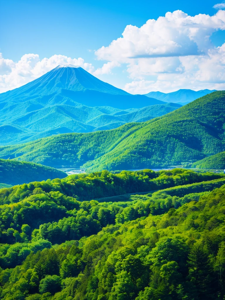 Fuji Mountain, Blue sky,