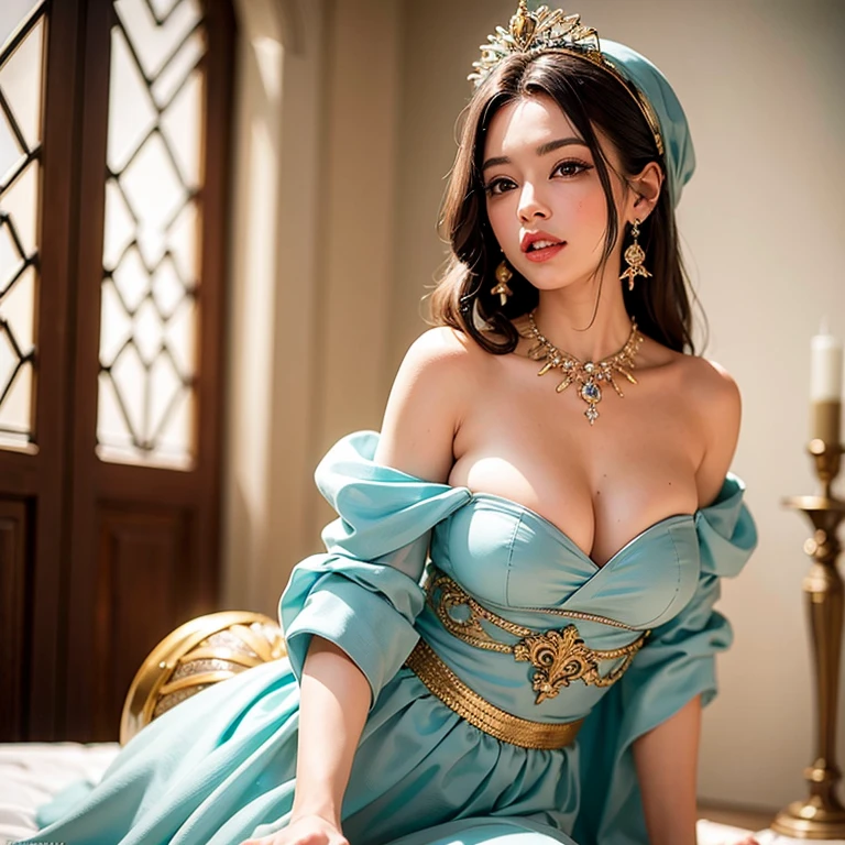 ((best quality)), ((masterpiece)), (detailed), Princess Jasmin, oral rape
