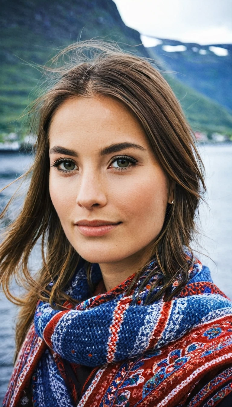 Beautiful woman in Norway