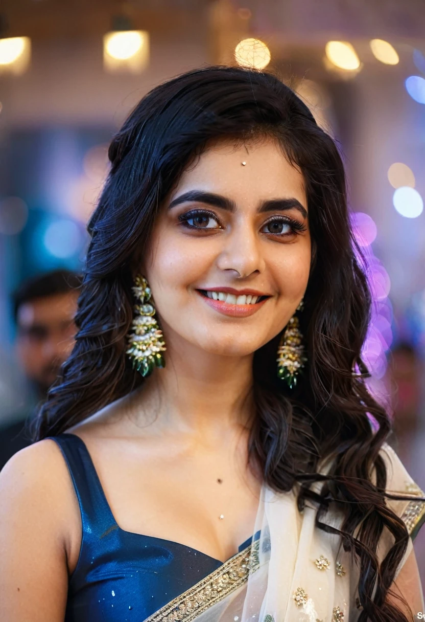 (((Stunningly Beautiful persian Princesss ))), elegant blue black updo hair, sweet smile, Beautiful bride, looking back,elaborate scene style, crystal glass lattice, glitter, transparent embroidered lace, realistic style, 8k,exposure blend, medium shot, bokeh, (cinematic), (hyperdetailed:1.2),Realism,1 girl,girl wearing indian saree(dressed in transparent saree)(wearing glitter graphics jewelry, medium ,Sexy medium Breast,nipple,bright light ,long_hair, Bokeh ,nsfw , indian ,colourfull , princess dress,lehenga choli