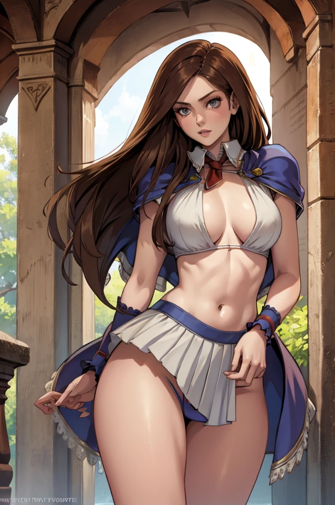 Charlotte Aulin - Castlevania, sexy young girl, brown hair, sexy, the girl stands tall