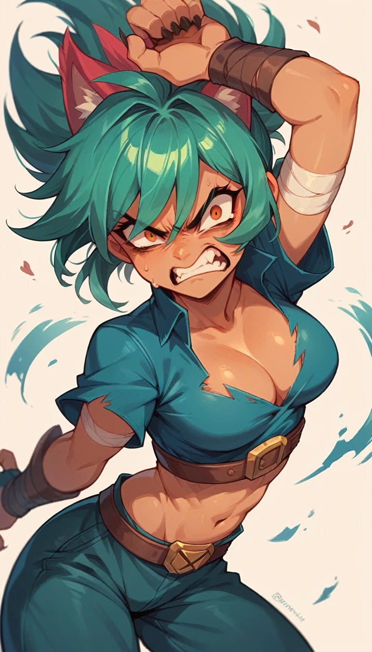 give me 5 angry cat heroes