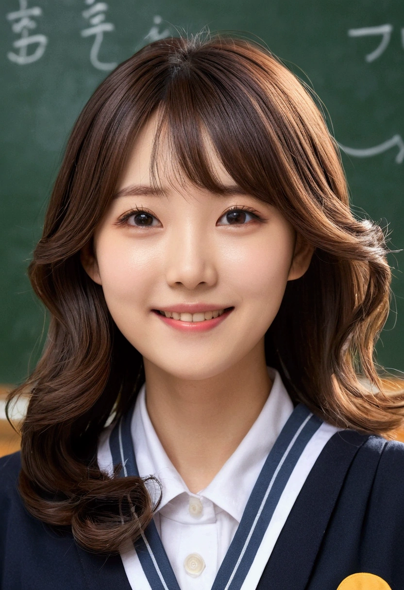 8k,Highest quality, Tabletop, Very detailed, 超High resolution, Realistic, RAW Photos, Absurd, Absolute Resolution, 1 girl, Upper Body Shot, Looking at the audience,Young and beautiful Japan woman, Very cute face, Gorgeous appearance, Big Breasts,Long Bob Hair,smile,(school uniform:1.3),Beautiful Eyes,(the wind is strong:1.3), 混雑した道をsmileで歩く,Glossy Lips, Double eyelids on both eyes, Natural Makeup, Long eyelashes, 艶やかで滑らかなライトブラウンのLong Bob Hair, Asymmetrical bangs, Glowing Skin, Center image, High resolution, Attention to detail, Detailed hairstyle, Detailed face, Great cinema lighting, Octane Rendering, Vibrant, Surreal, Perfect limbs, Perfect Anatomy