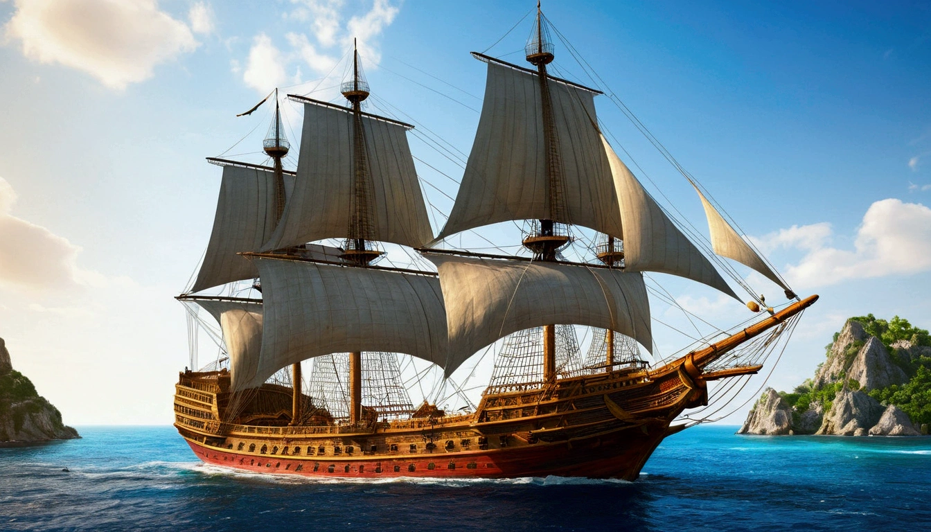 Ancient Times,A big sailing ship