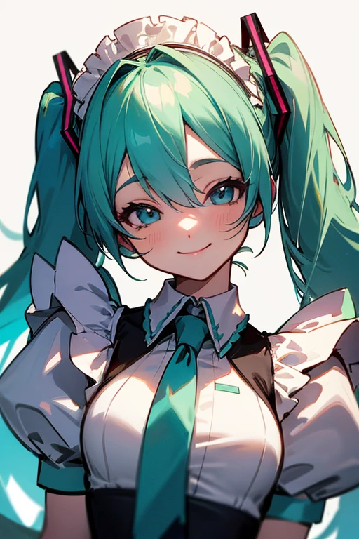 hatsune miku、Maid、Powerful details、(smile)