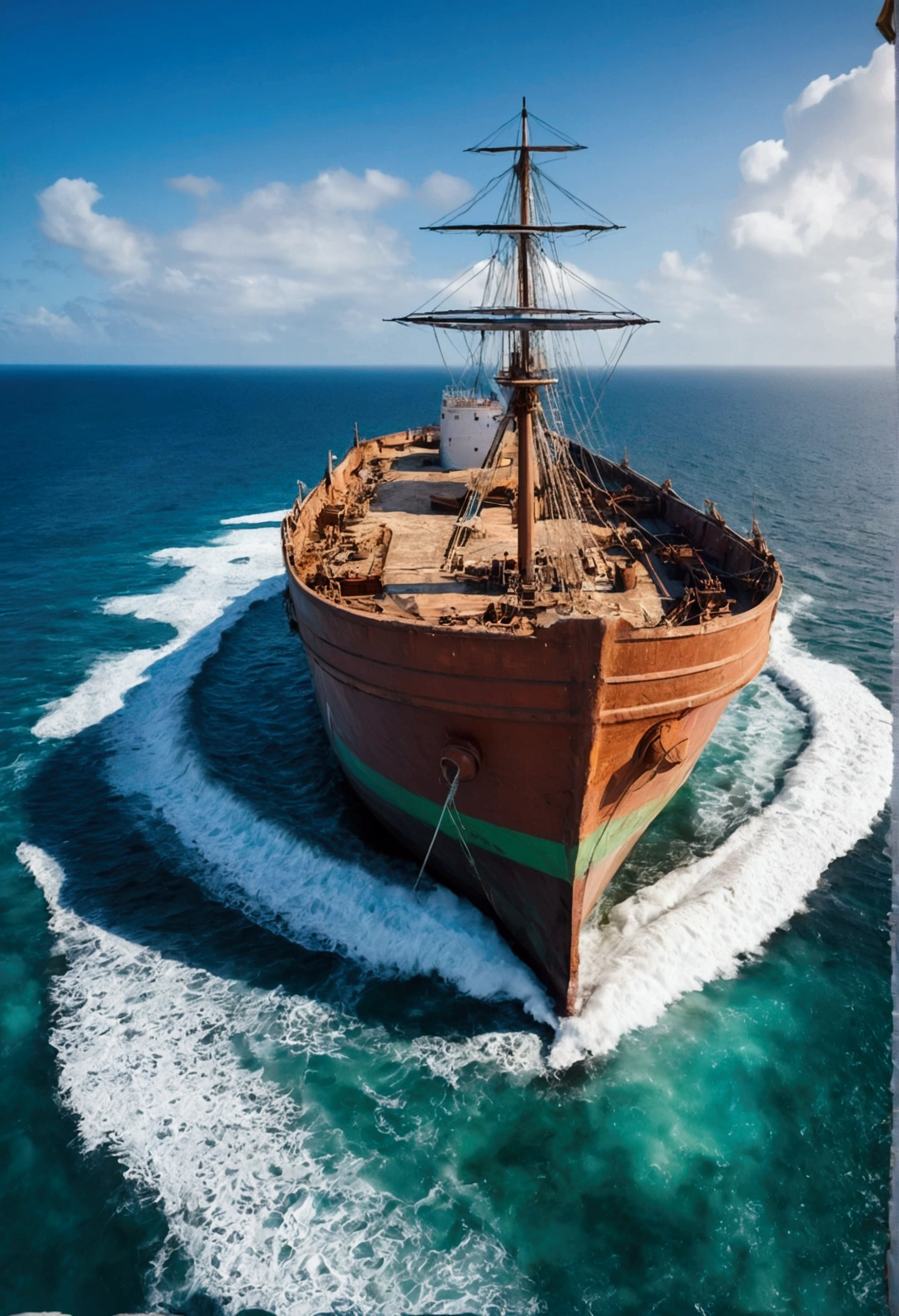 ship washed unto an island