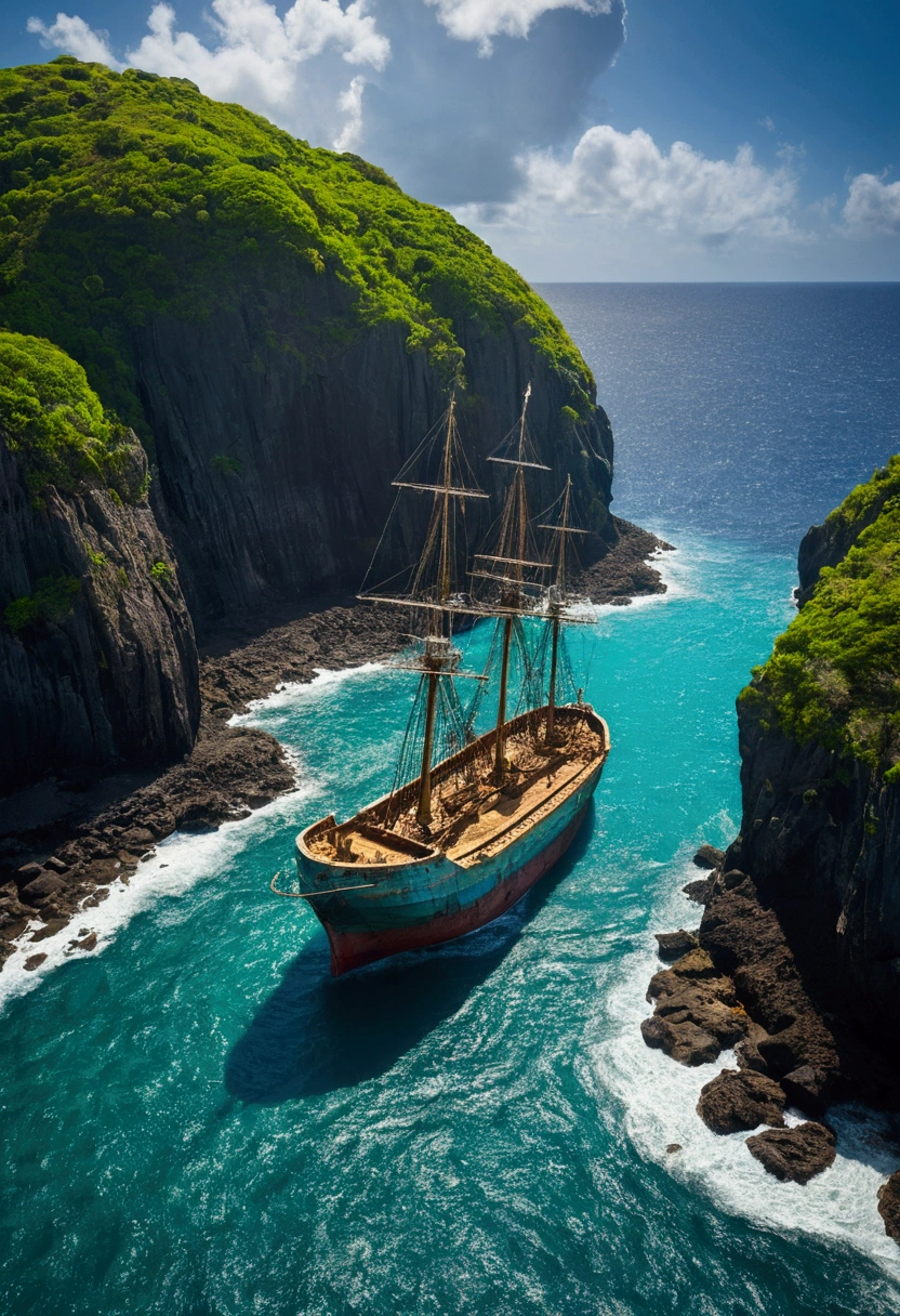 ship washed unto an island