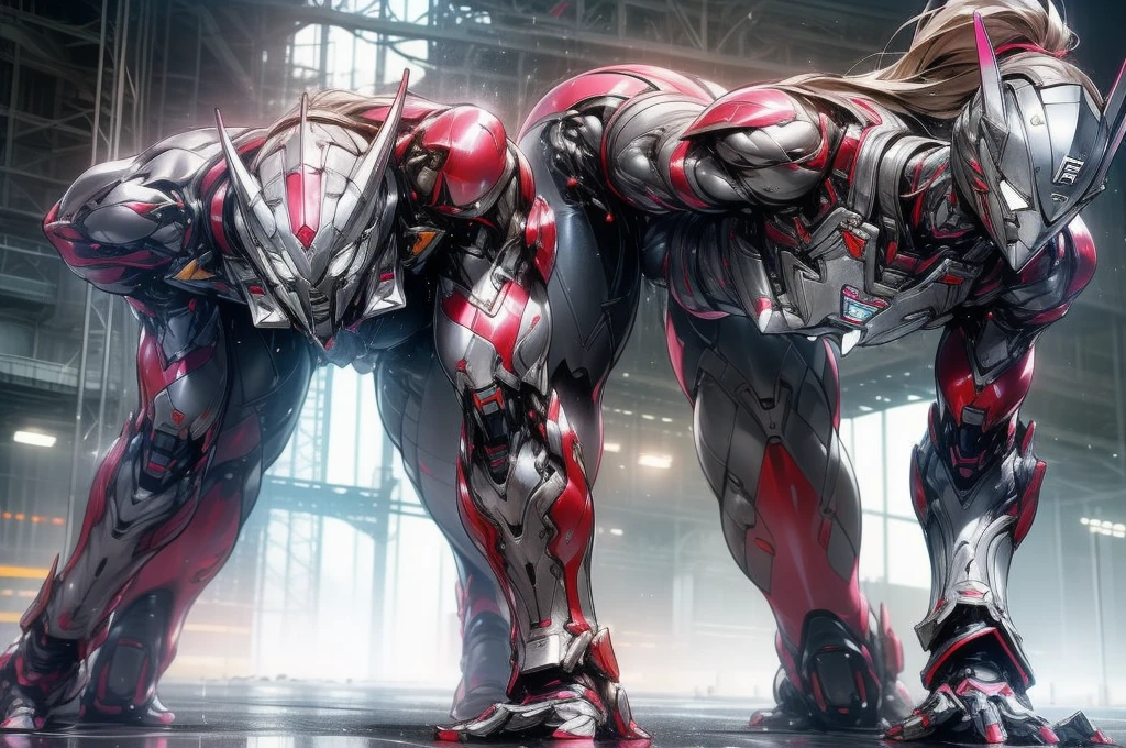 (masterpiece、8k、Very delicate、High resolution),(((Female Ultraman))),(((Large Breasts))),(Her head is thin,The body is made of red and silver.,Pink Armor,The arms have a streamlined design,There is a round calculator on his chest,Looks tall and skinny,The overall shape is streamlined、Modern),Pose for a photo,More on the background of the city,Browsing Caution,Camel Toe,(Dynamic victory pose:1.2),From below,Butt focus,Asahi,(Erect clitoris:1.3),((Open pussy:1.5)),((Wet pussy:1.2)),(Silver high ponytail:1.1),Crying face,((From behind:1.2)),((Butt)),((On all fours:1.2)),(Buttを高く上げましょう:1.2)、(kowtow:1.2),Buttを広げる,(Muscular legs:1.3),how