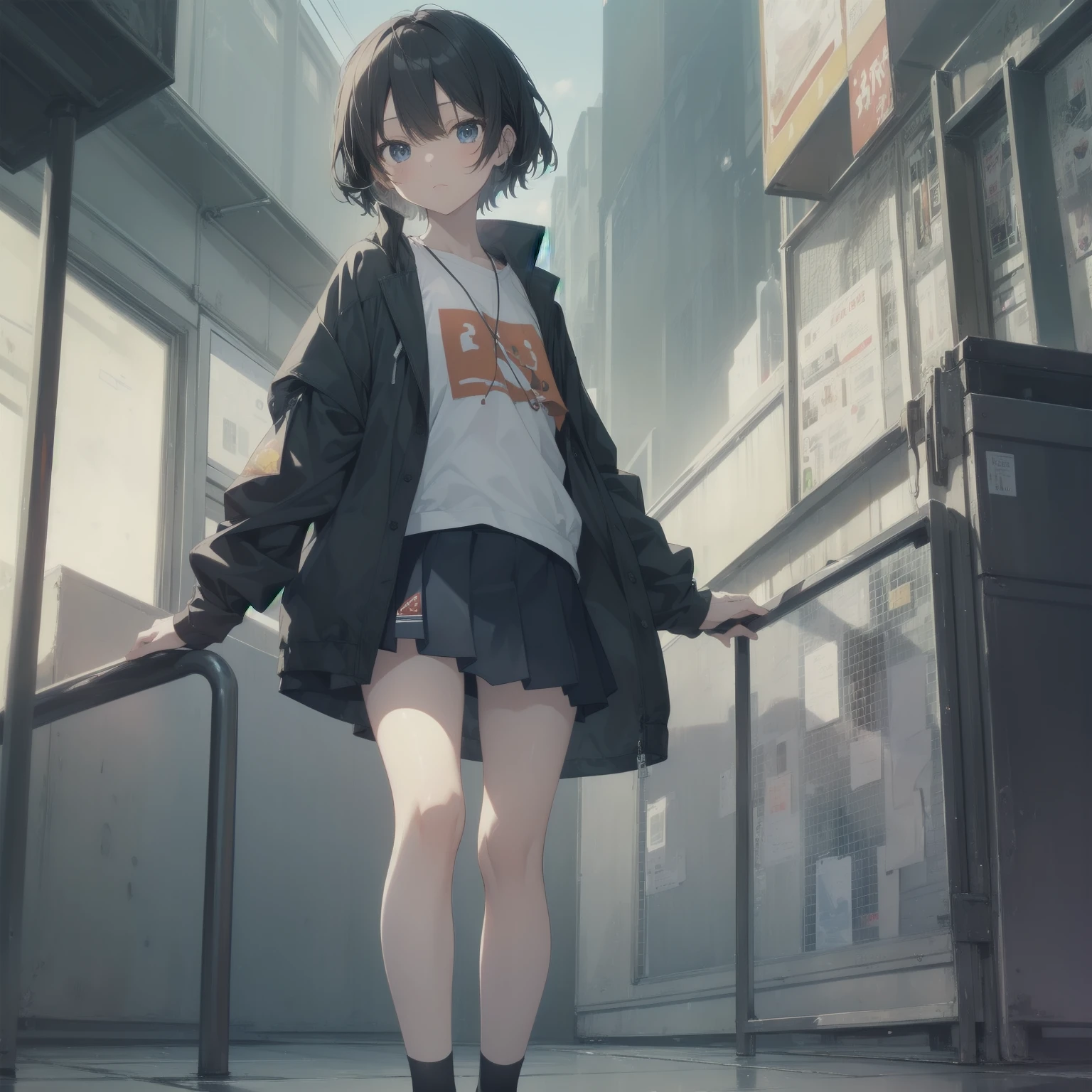 ultra-absurdres-Top quality by artist God, ultra-detailed, high resolution, anime moe artstyle, best anime 8k konachan wallpaper, pixiv contest winner, pool:2810, perfect anatomy,break, 1girl, (Please draw a girl walking sleepily to school alone. )break,(Solo,little female, 13-year-old:1.3),Full limbs, complete fingers,a junior high school student, (very short hair), short cut, flat chest, , small butt, small black eyes, beautiful detailed eyes, well-proportioned iris and pupils, expressive eyes, highres detailed hair, soft expression, salor school_uniform, sailor collar, serahuku, bow, pleated skirt,(Detailed Lighting), (Detailed background), in the School commute route. break,super detailed skin, Best cinematic lighting powered by famous artist, 8k,beauty illustration,photoshop_(medium),very aesthetic,break,((artist:yuuhagi_(amaretto-no-natsu) )), artist:clamp ,artist:carnelian ,artist:kantoku ,