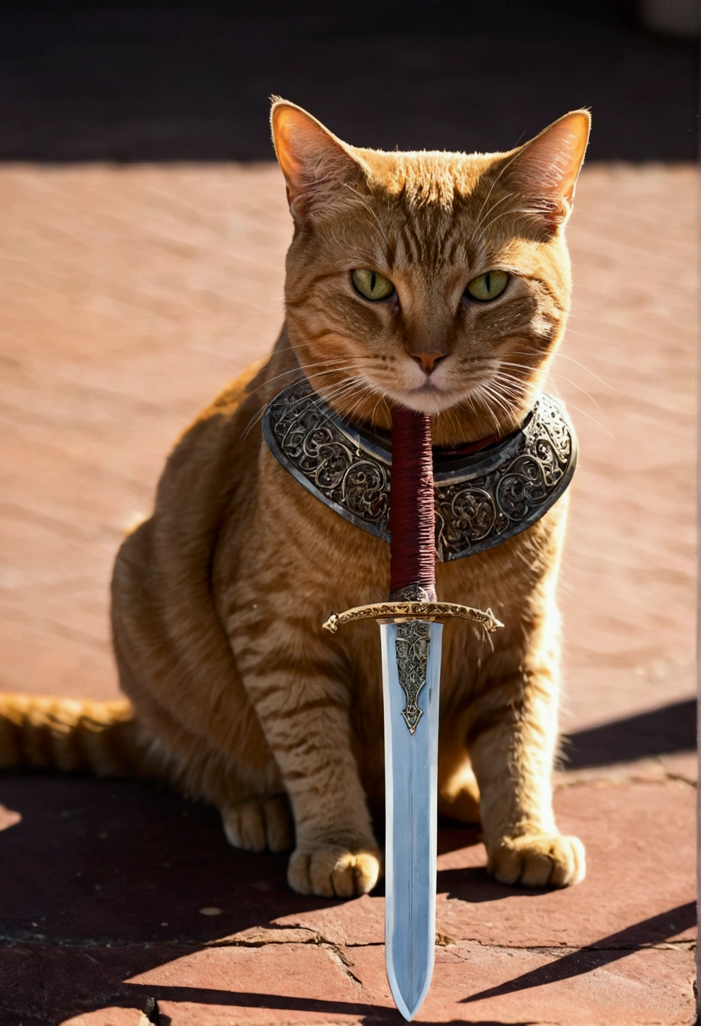 A cat with sword
