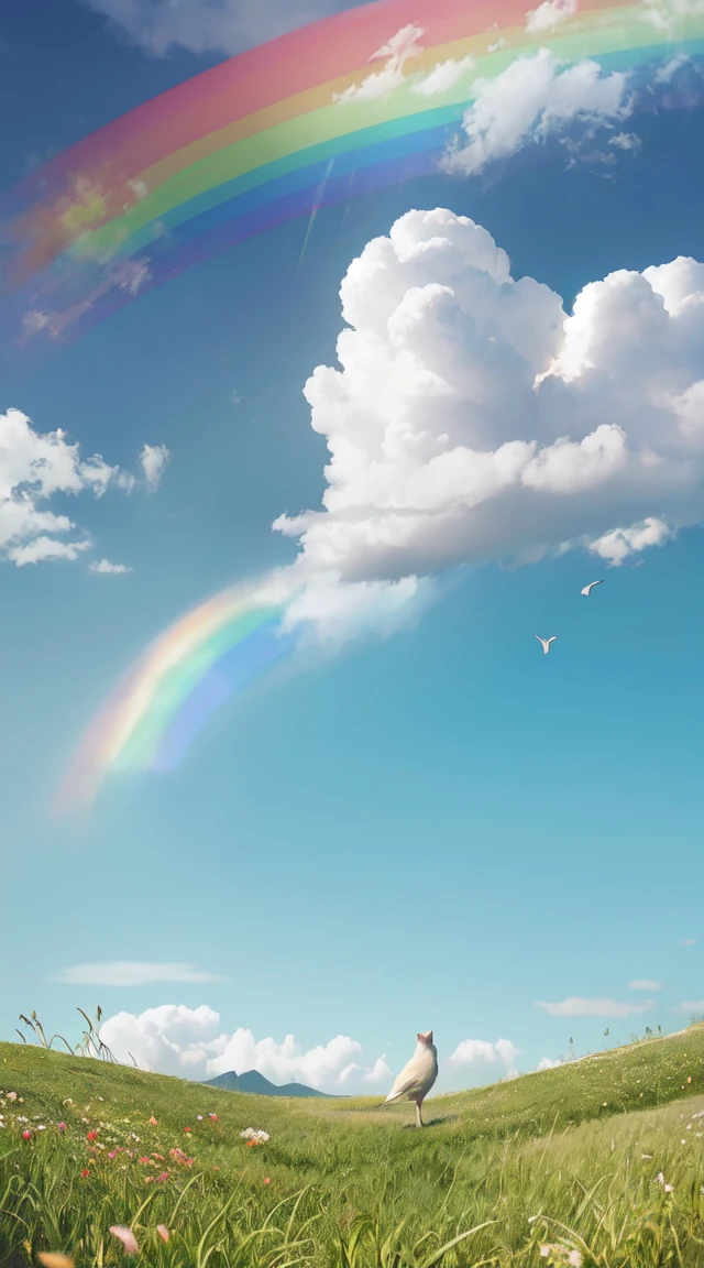 Gentle and beautiful rainbow-colored birds return to nature,With the Wind、cloud、Floral、The grass blends together,Be part of nature's never-ending cycle。nude, nude full body, Pussy focus, From behind,I had already finished, Exposing the vulva, young Pussy, Pussy , beautiful Pussy, detailed Pussy, ((chubby Pussy 1:1)). (((Close-up of the vulva ))), (((Opposite genitals )))
