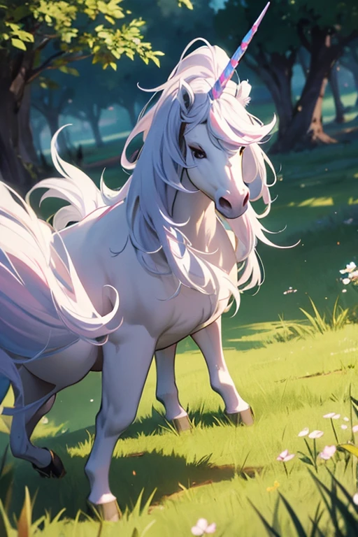 Unicorn rabbit。　grassland。　Enemy Characters。