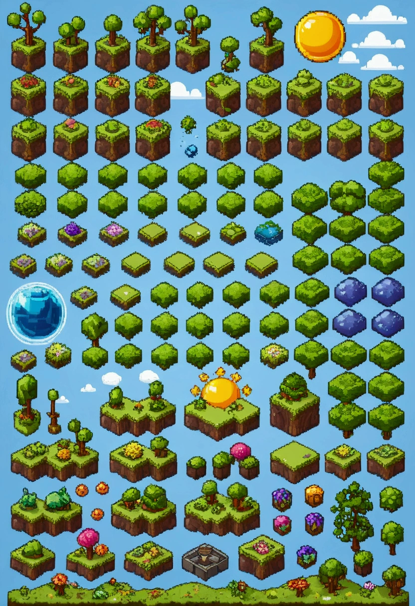 Jump game pixel picture game material all tileset 2d assets 