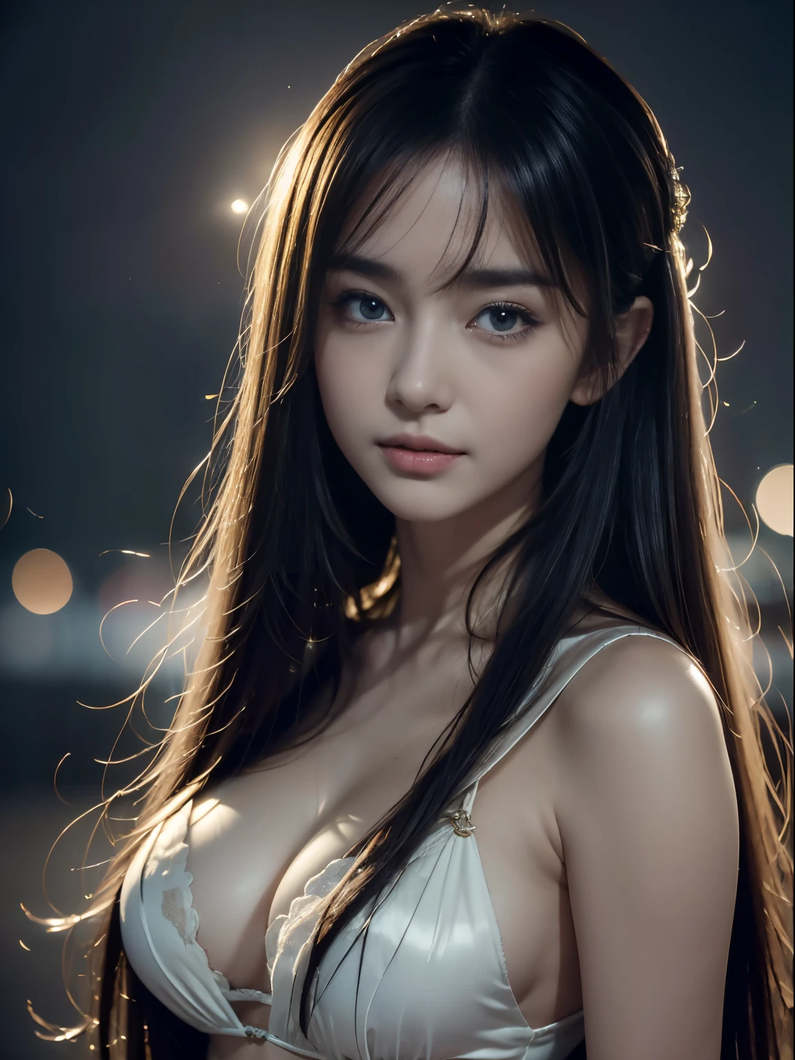 (8K, Best quality, Masterpiece: 1.2), (Best quality: 1.0), (Ultra-high resolution: 1.0), aquarelle, A beautiful woman, (shiny pupils,Blue pupils),bshoulders, Headband, Agnes Cecile, Bust portrait, extremely luminous bright design, Pastel colors, Autumn lights, Moody gray, Tenacious style Alexei Savlasov, Ivan Shishkin, Ilya Repin, (Card retouching: 1.2), 2D, (Oil painting: 1.2) Highly detailed