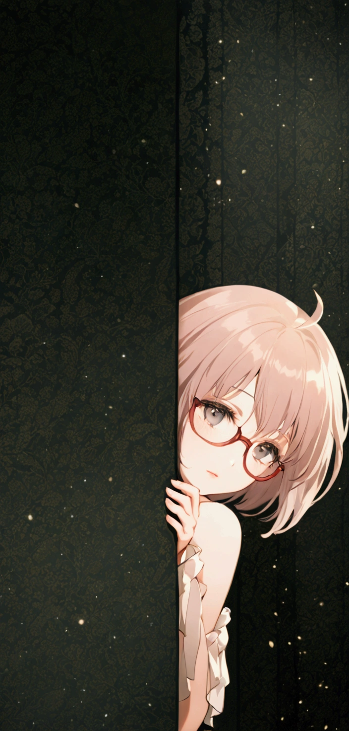 a detailed anime girl, long flowing black hair, white dress, black eyes, beautiful detailed face, delicate features, perfect skin, elegant pose, serene expression, ethereal atmosphere, intricate background, soft lighting, muted colors, cinematic composition, masterpiece