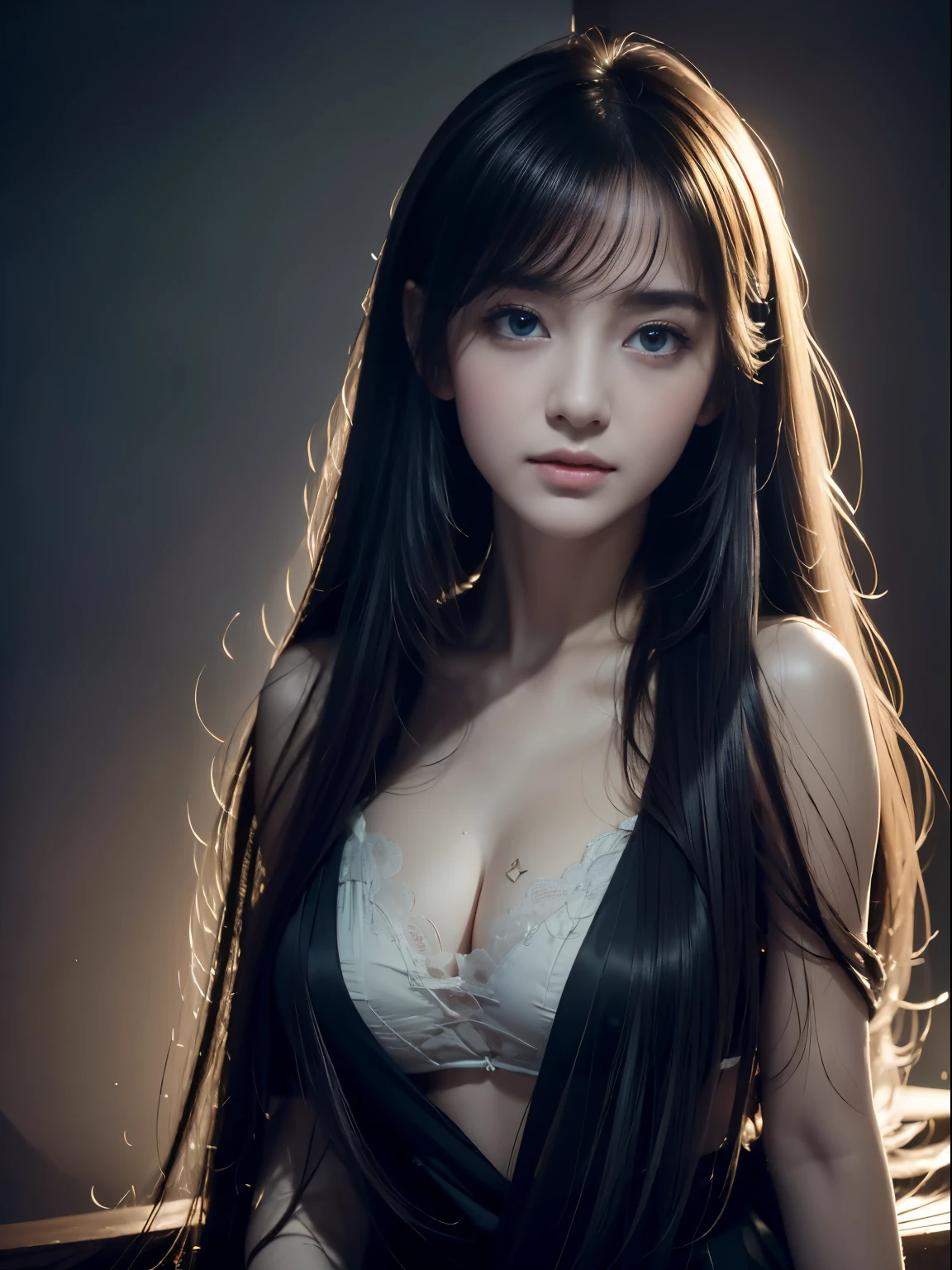 (8K, Best quality, Masterpiece: 1.2), (Best quality: 1.0), (Ultra-high resolution: 1.0), aquarelle, A beautiful woman, (shiny pupils,Blue pupils),bshoulders, Headband, Agnes Cecile, Bust portrait, extremely luminous bright design, Pastel colors, Autumn lights, Moody gray, Tenacious style Alexei Savlasov, Ivan Shishkin, Ilya Repin, (Card retouching: 1.2), 2D, (Oil painting: 1.2) Highly detailed