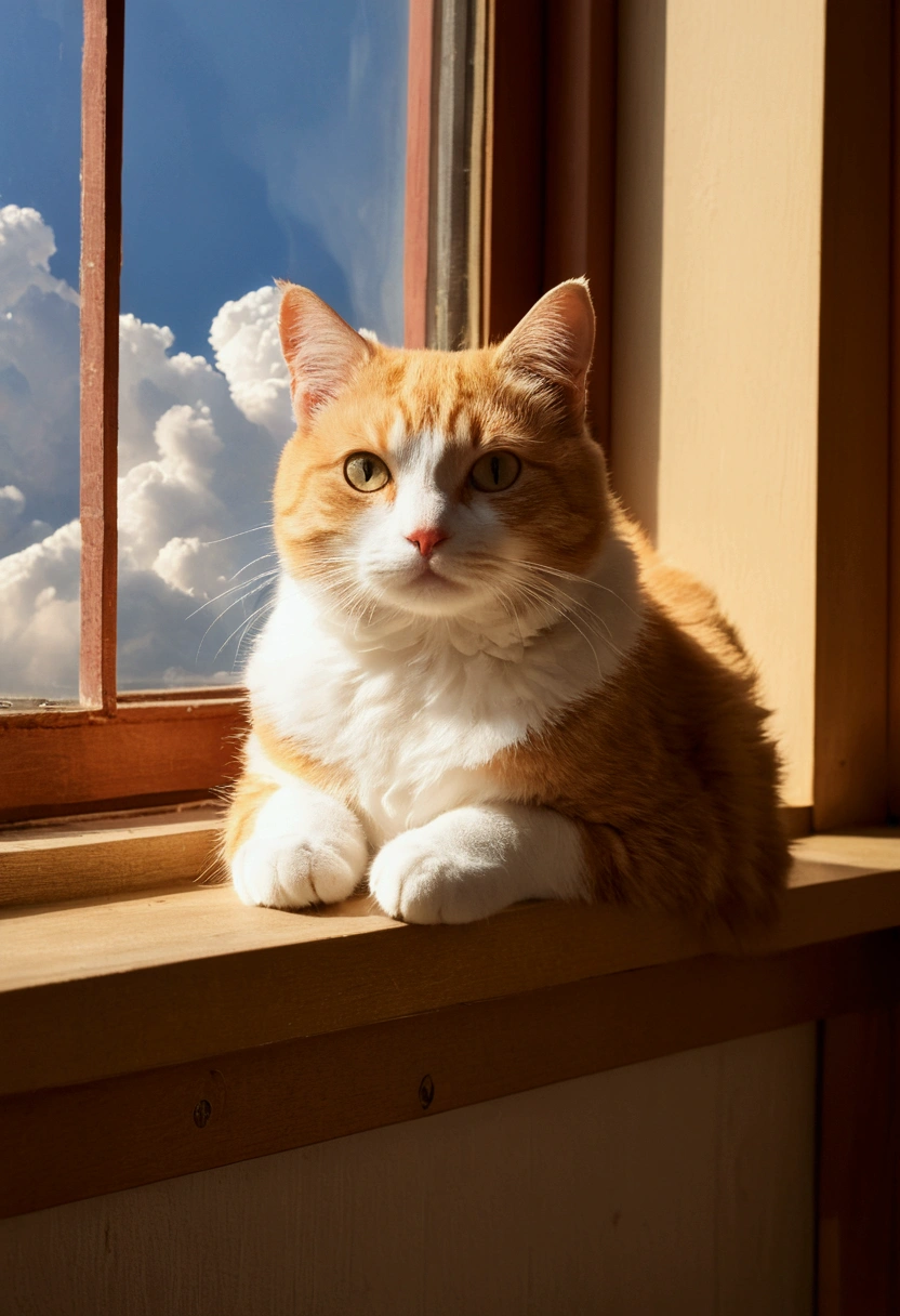 School summer vacation Cat cumulonimbus